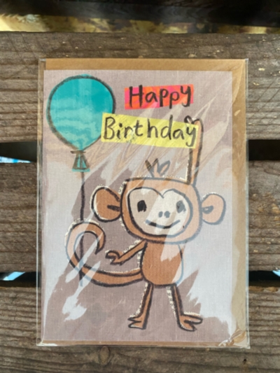 Happy Birthday Monkey Card