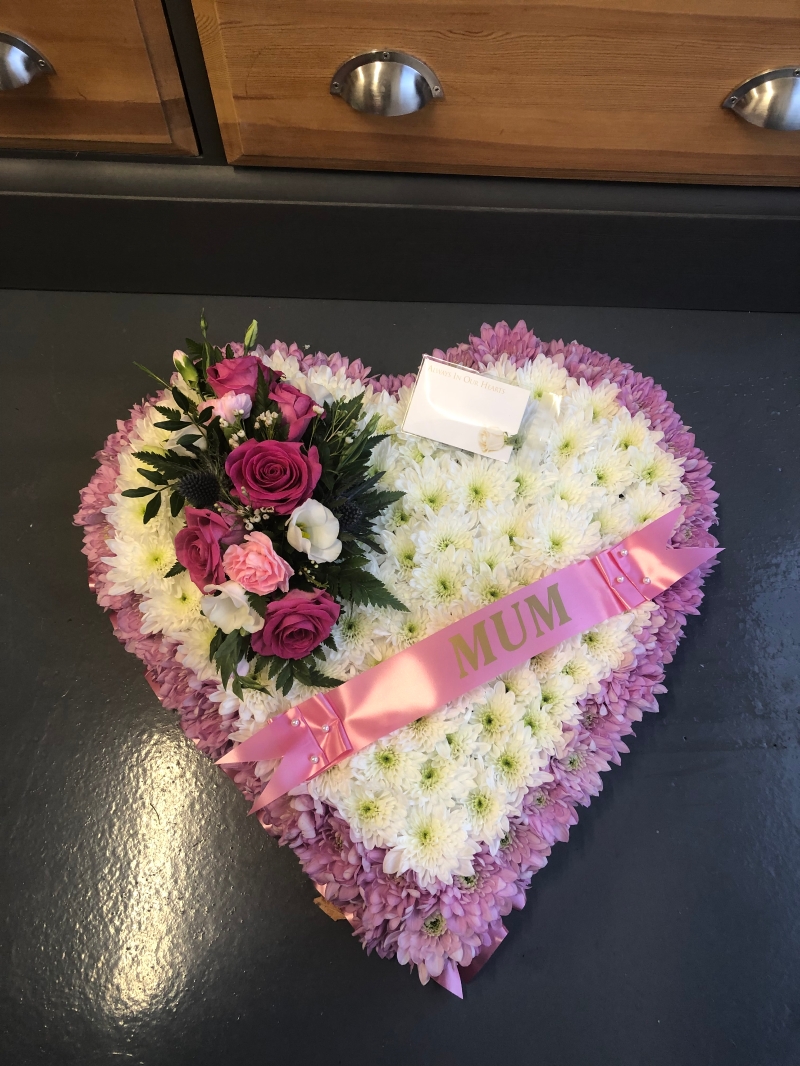 21 inch heart funeral tribute