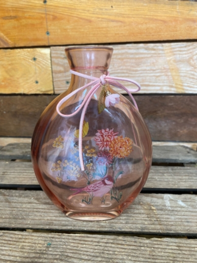 Pink Bird Vase