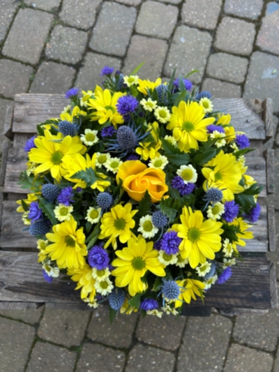 Yellow and Blue Posy