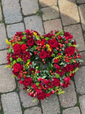 Red Open Heart Arrangement